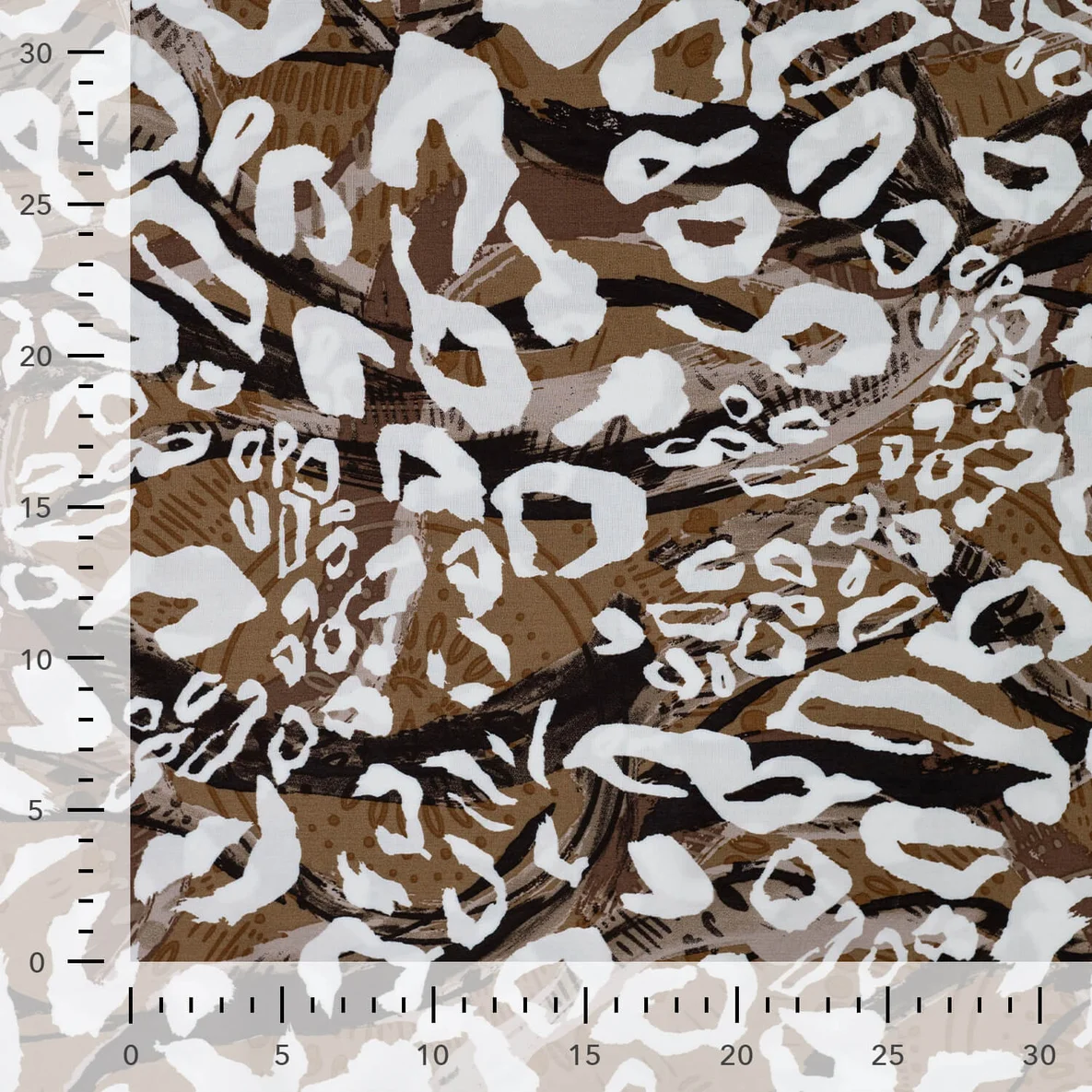 Viskose Popeline Leo Abstrakt Braun