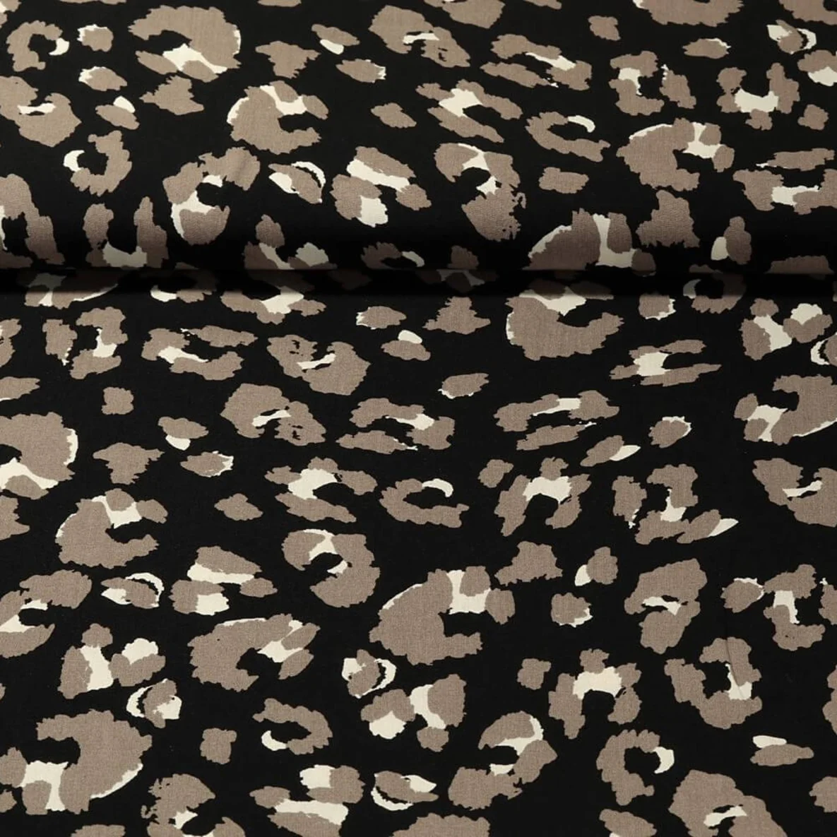 Viskose Popeline Leo Schwarz 