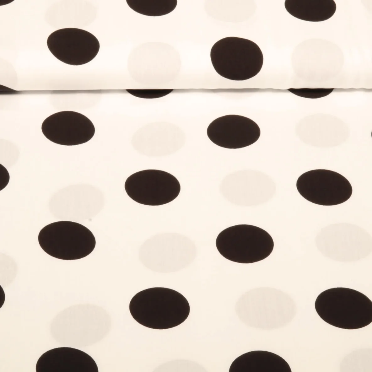 Viskose  Punkte Groß Weiß Schwarz