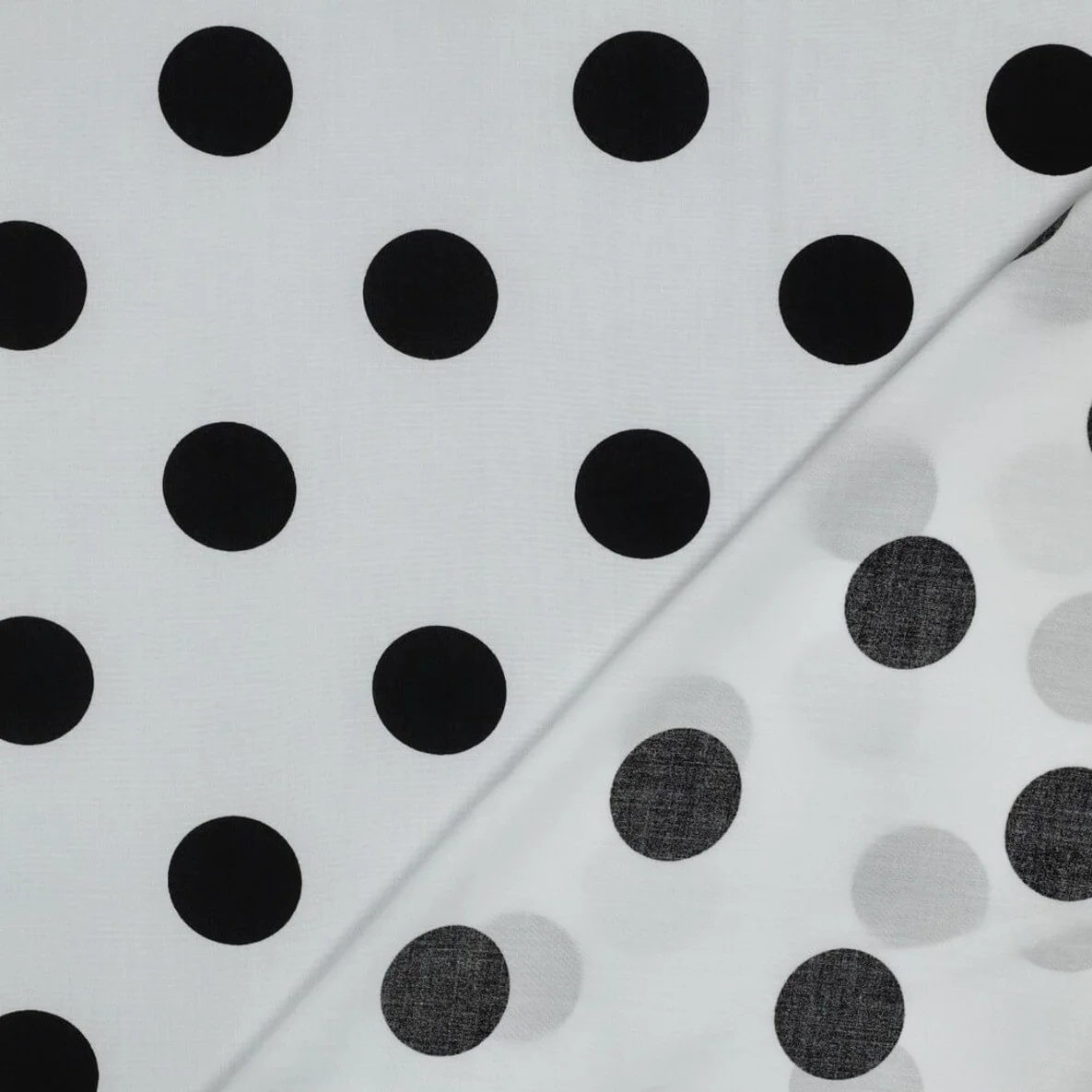 Viskose  Punkte Groß Weiß Schwarz