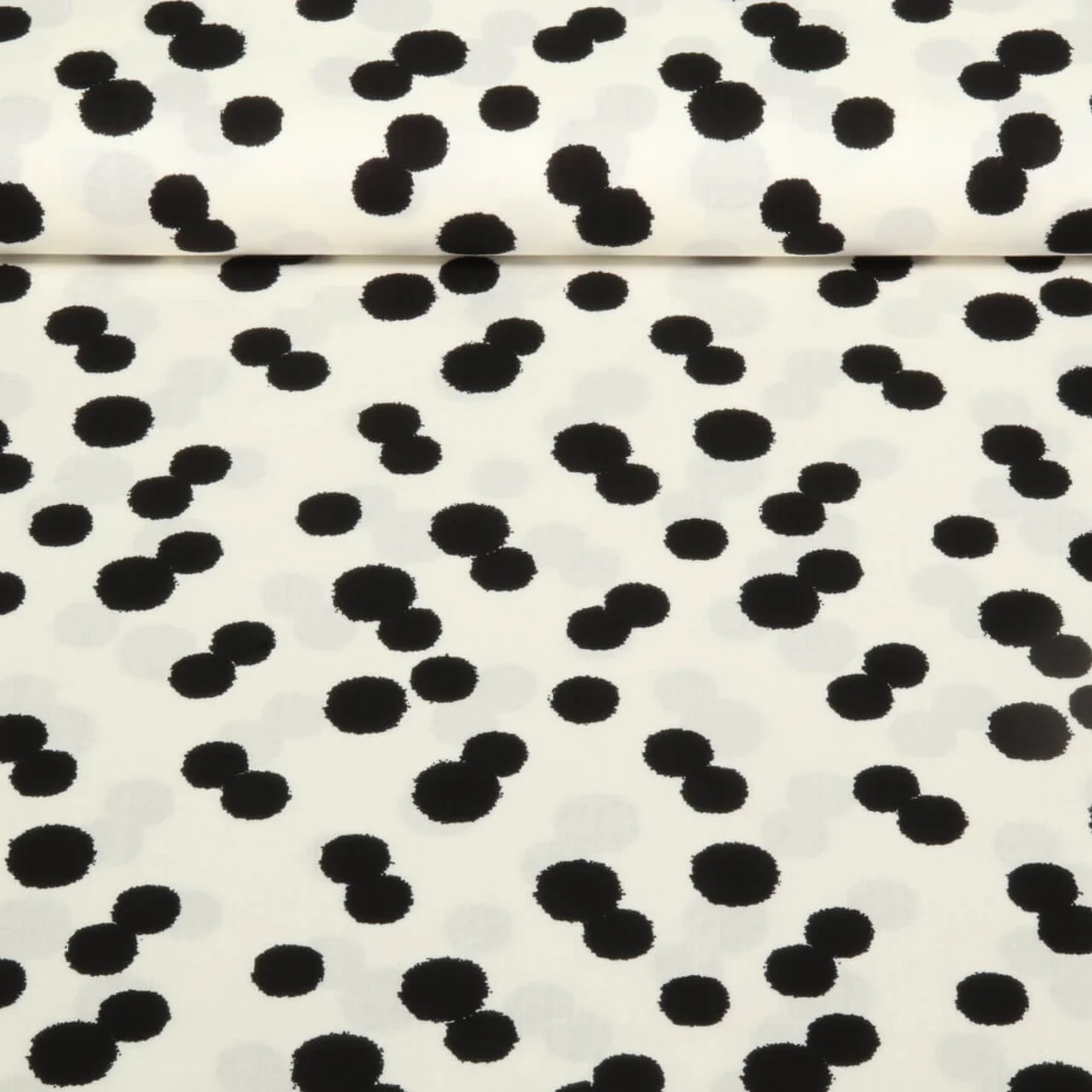 Viskose Punkte Offweiß