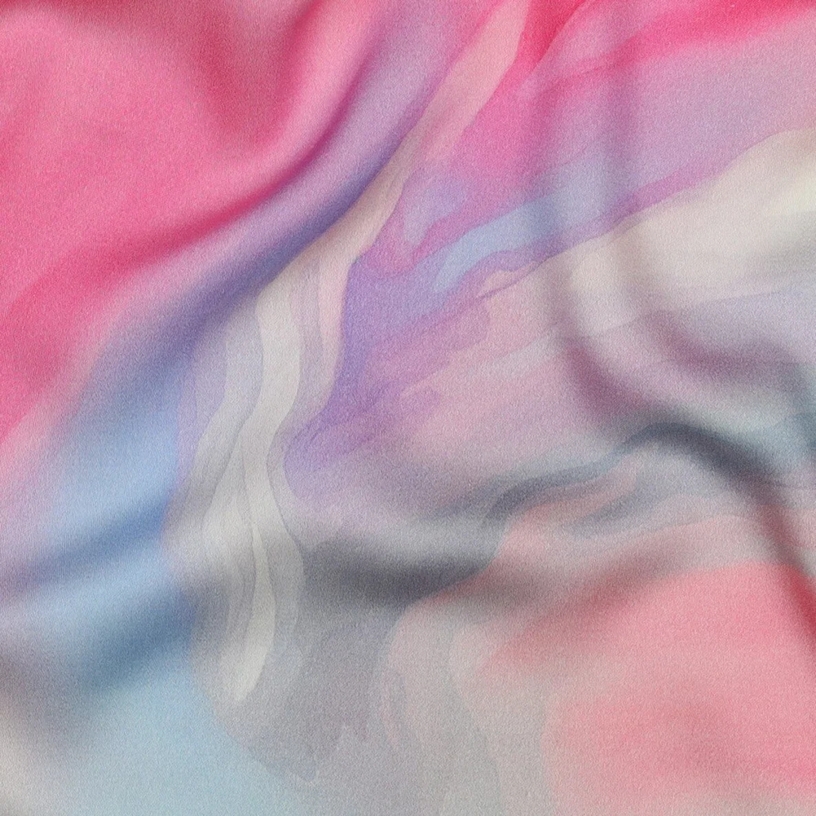 Viskose Satin Digital Abstrakt Rosa