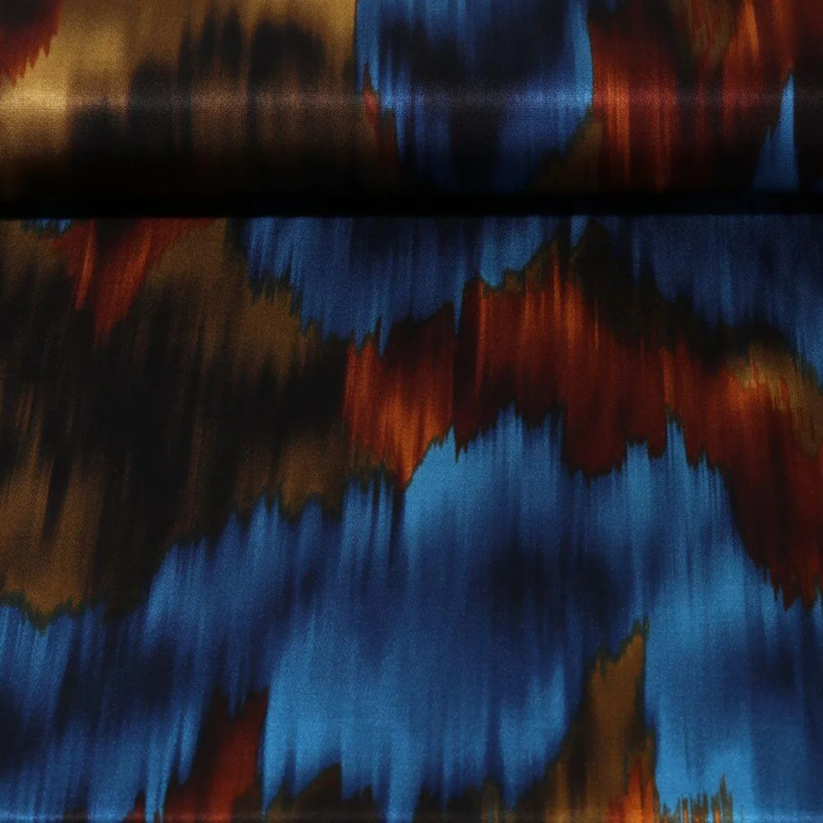 Viskose Satin Farbverlauf Blau