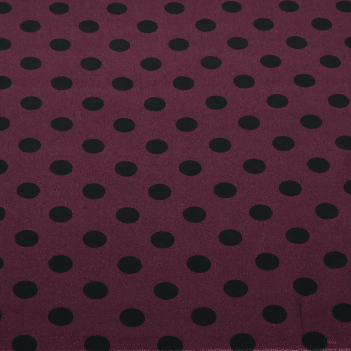 Viskose-Satin Punkte Bordeaux Schwarz