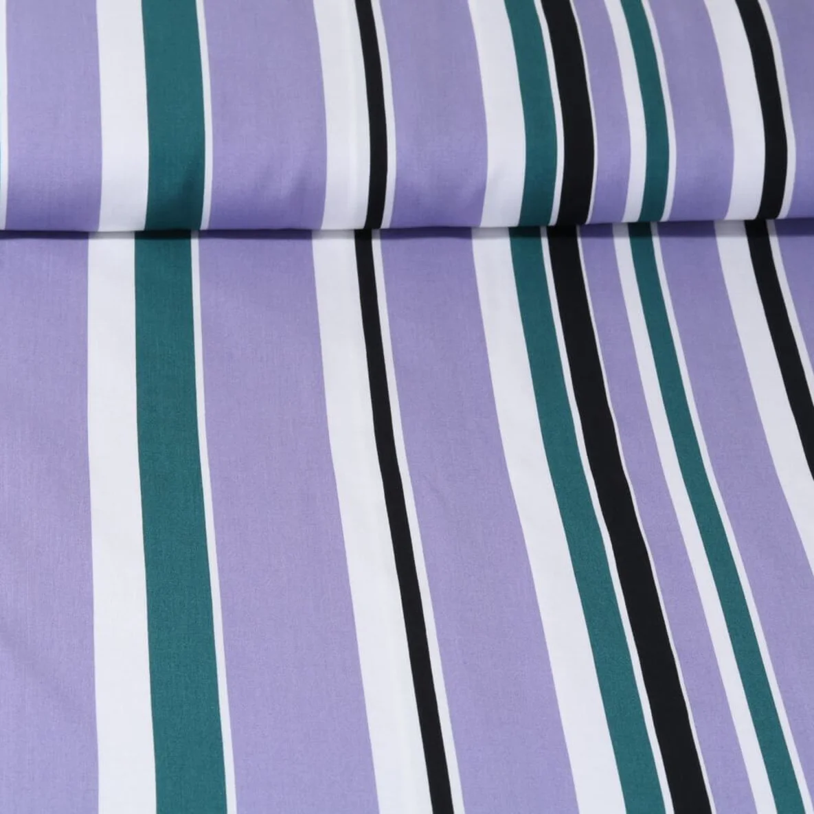 Viskose Streifen Lavendel