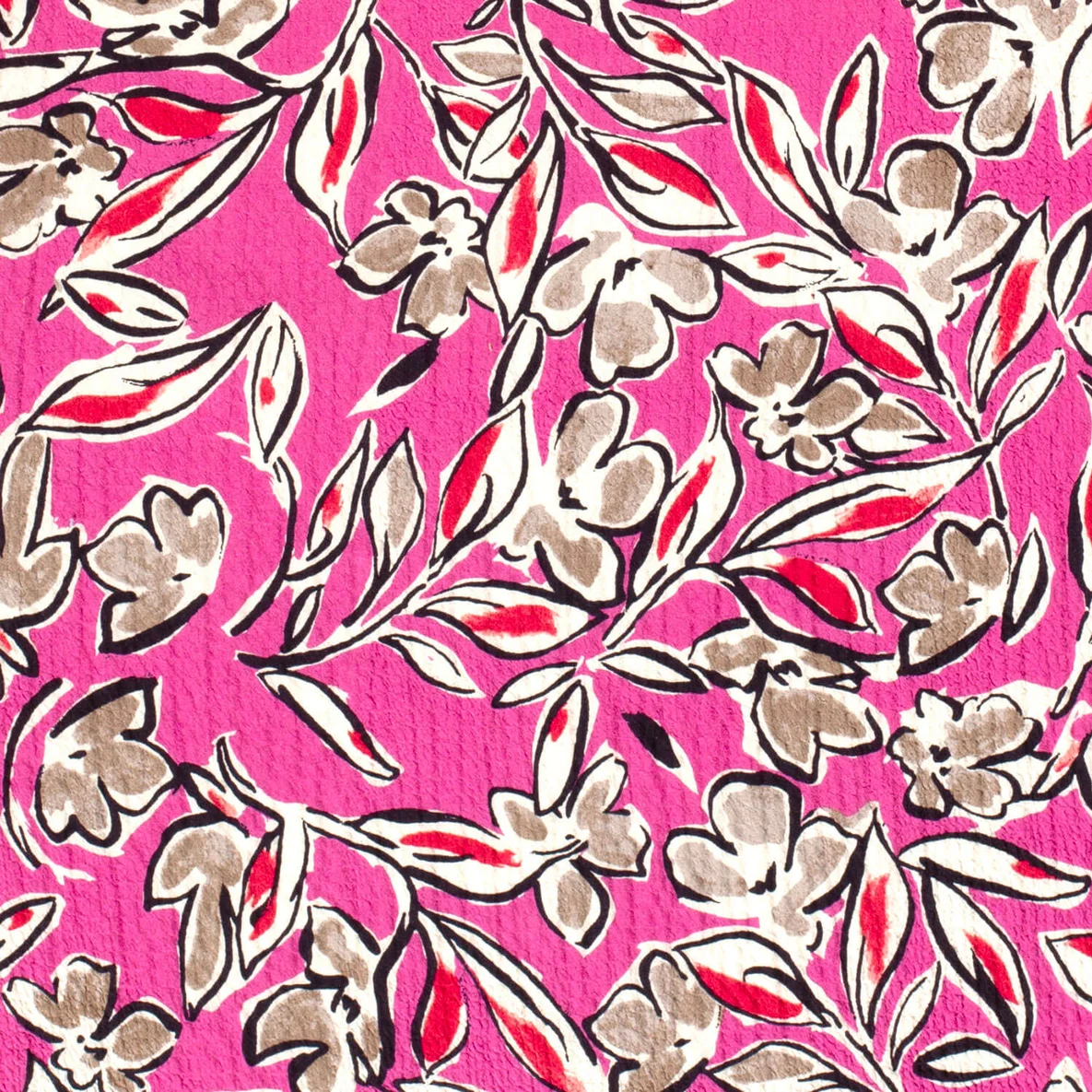 Viskose Stretch Blumen Bubble Pink