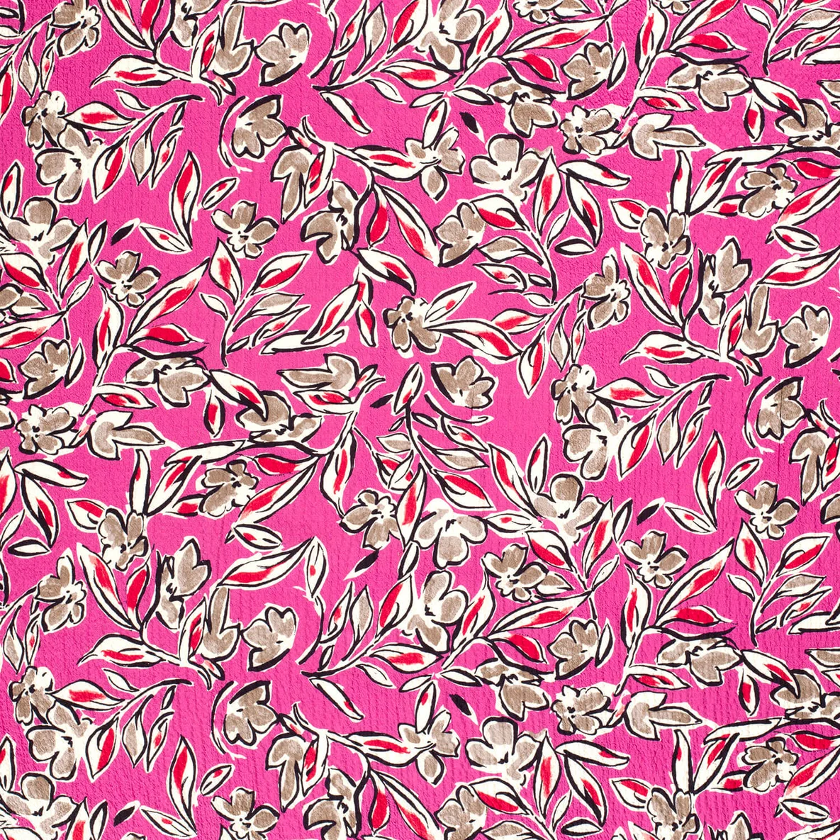 Viskose Stretch Blumen Bubble Pink