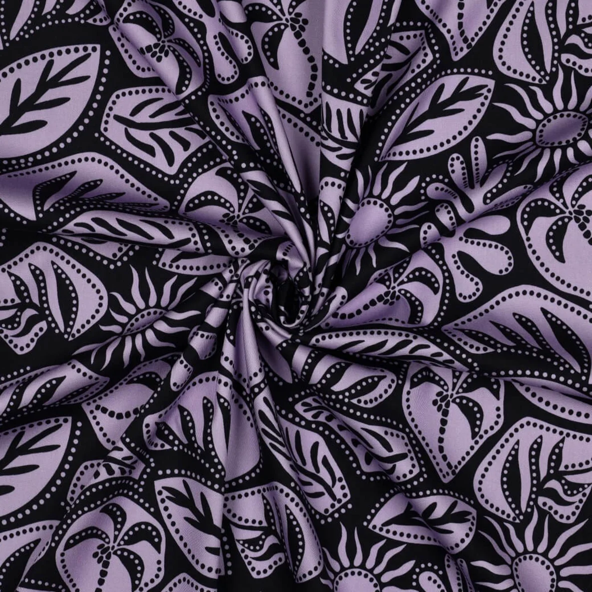 Viskose Stretch Tropical Navy