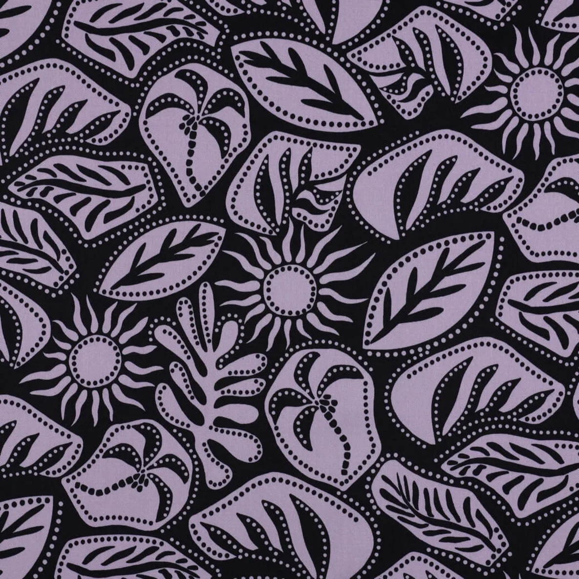 Viskose Stretch Tropical Navy