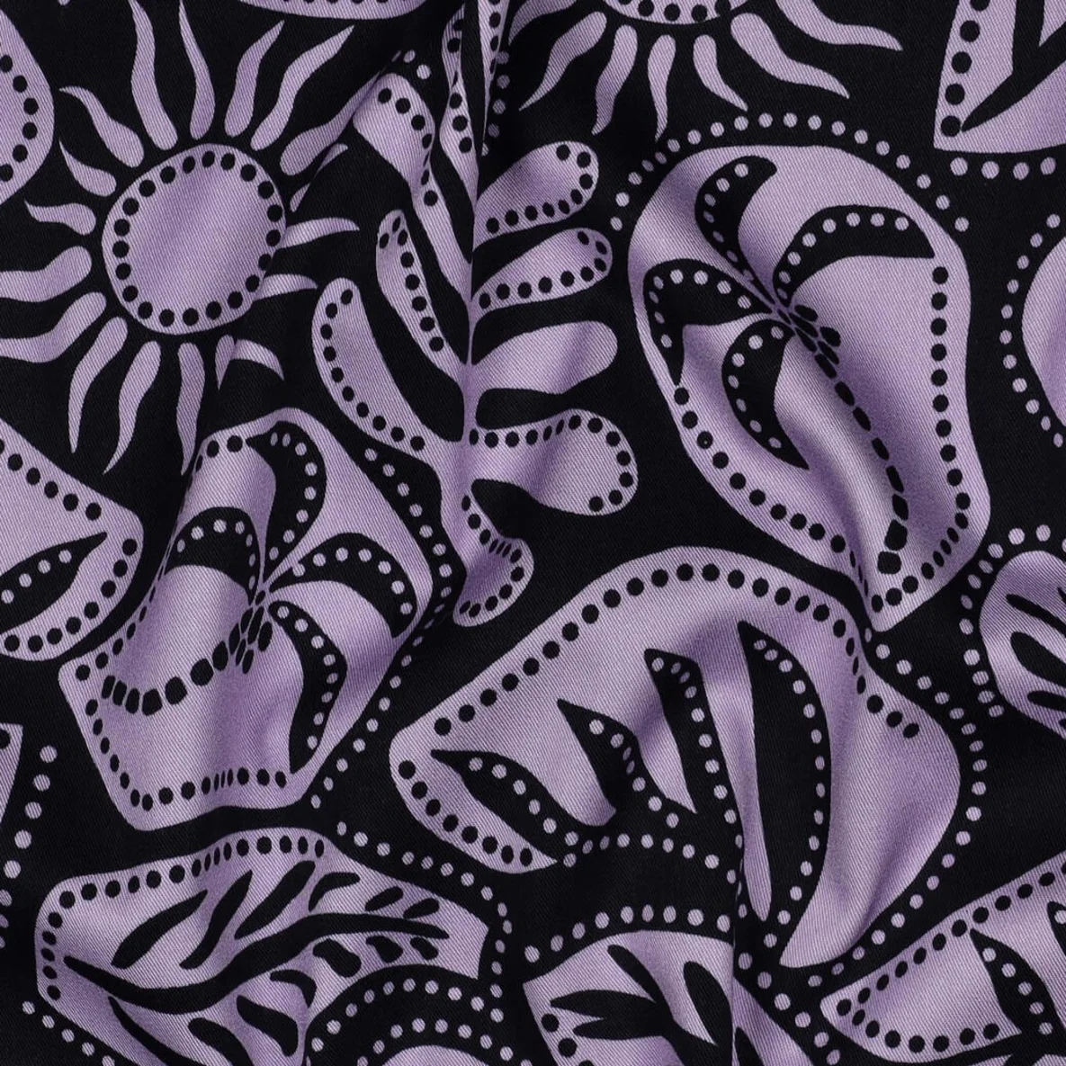 Viskose Stretch Tropical Navy