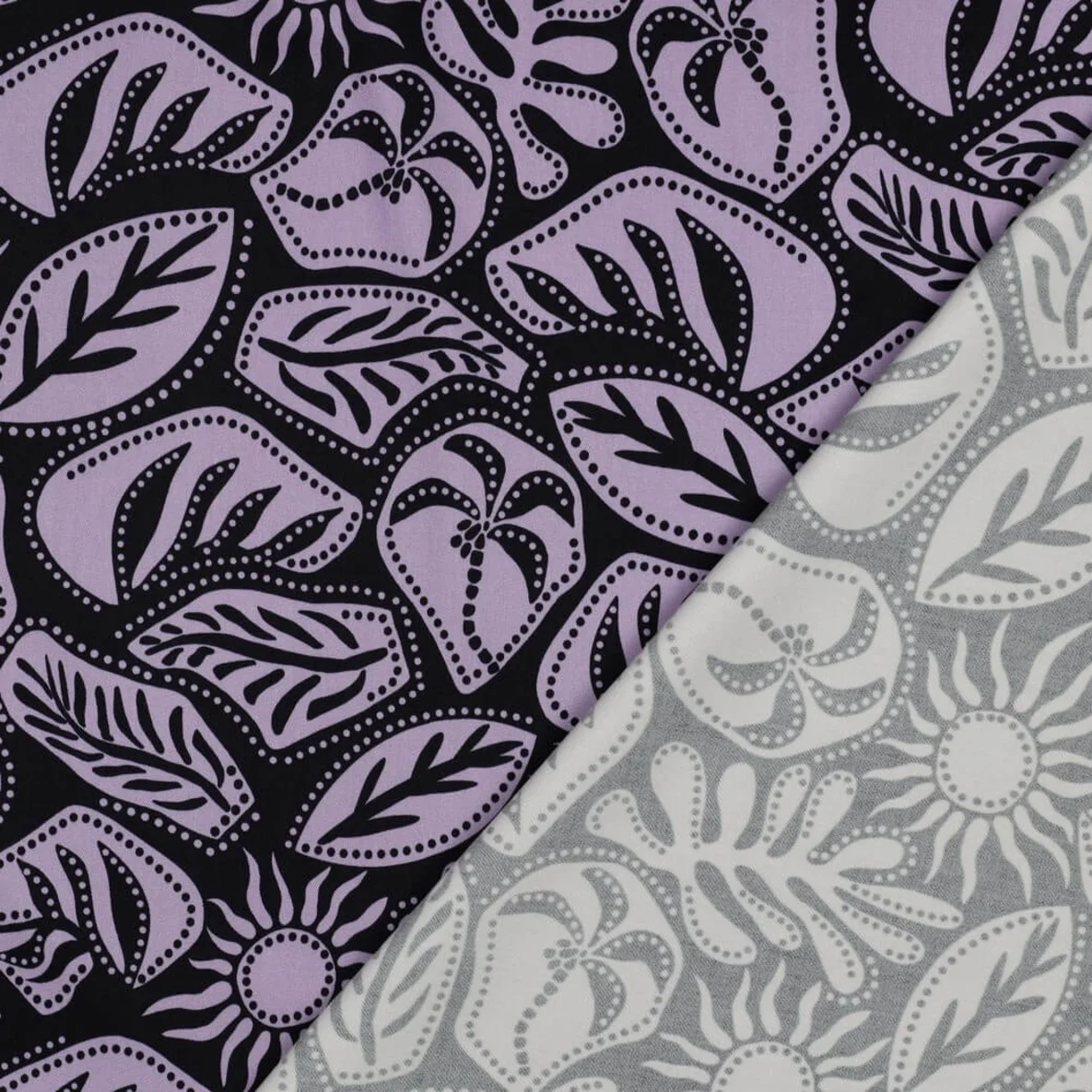 Viskose Stretch Tropical Navy