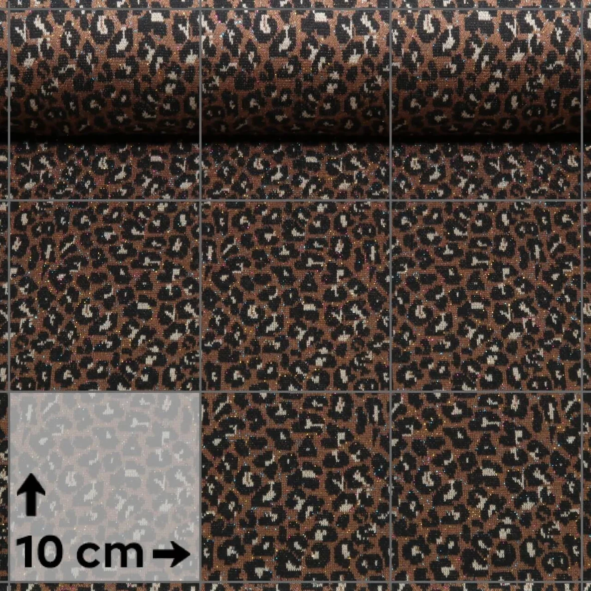 Viskose-Stricksweat Leo Lurex Braun Multicolor