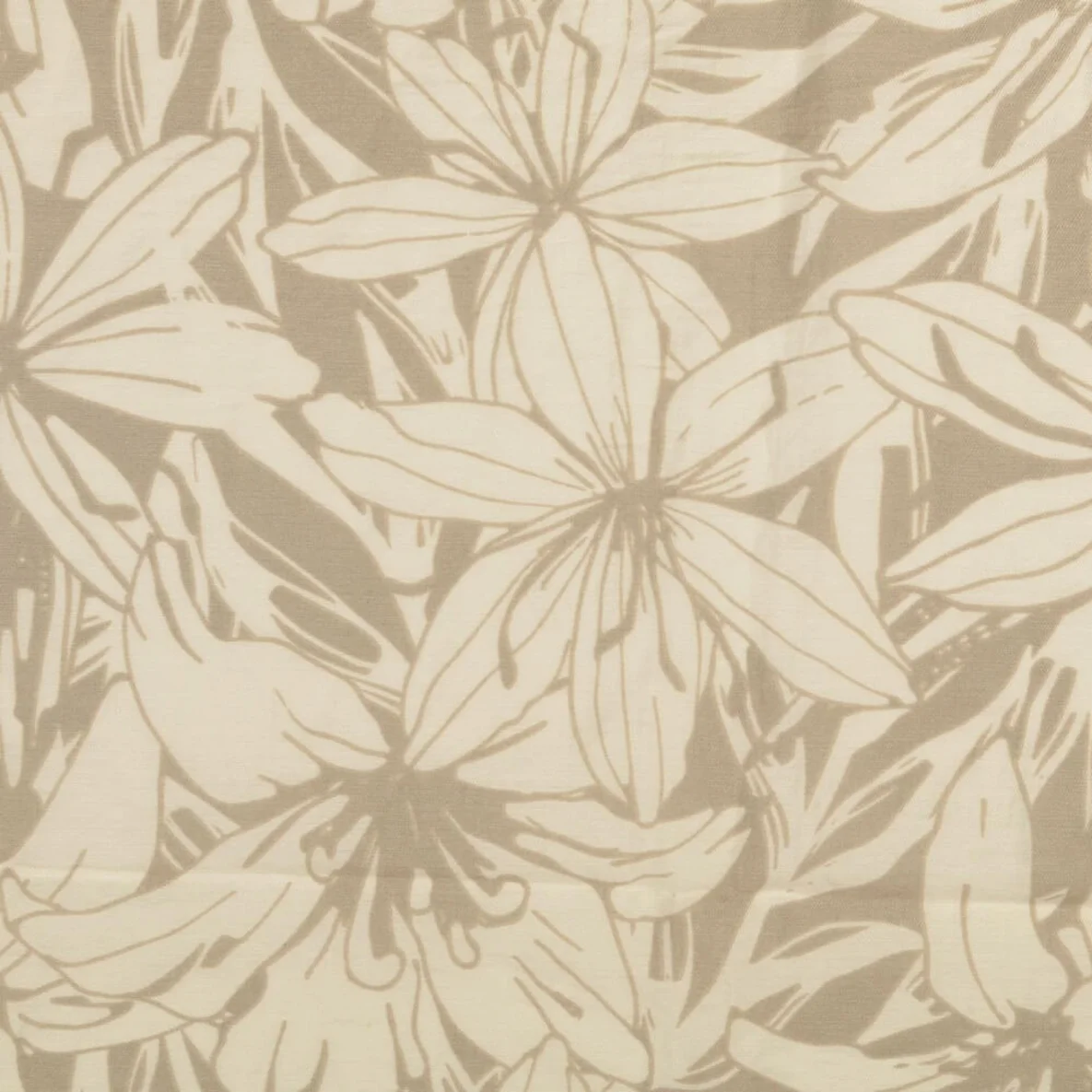 Viskose Twill Große Lilien Sand