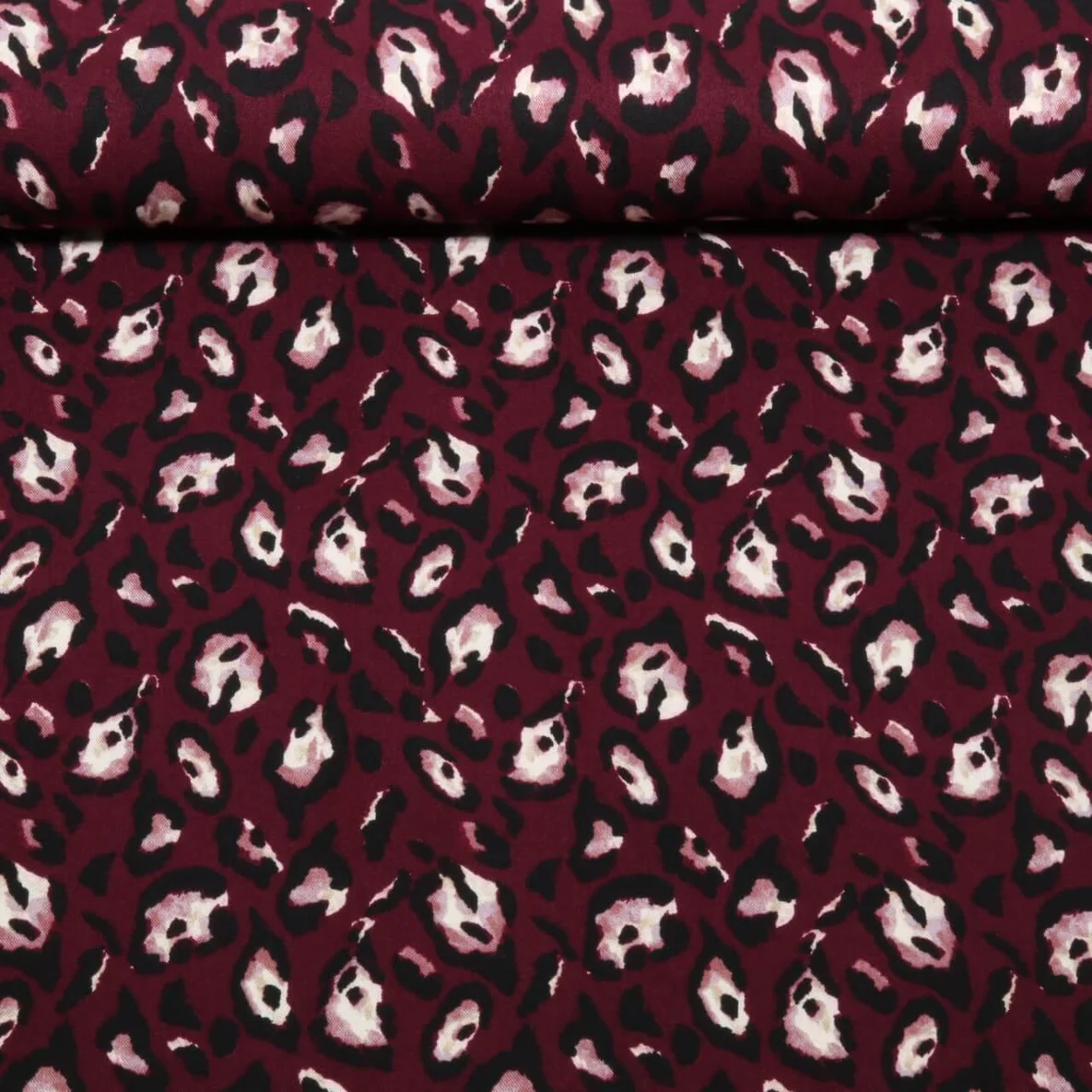 Viskose-Twill Leo Bordeaux