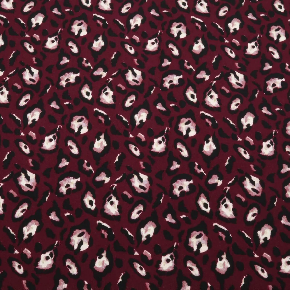 Viskose-Twill Leo Bordeaux