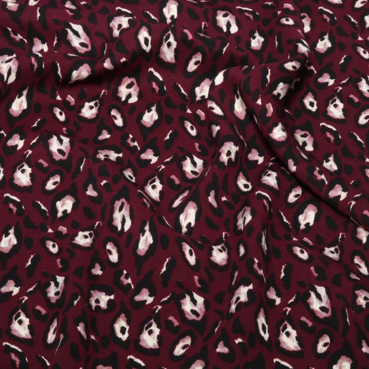 Viskose-Twill Leo Bordeaux