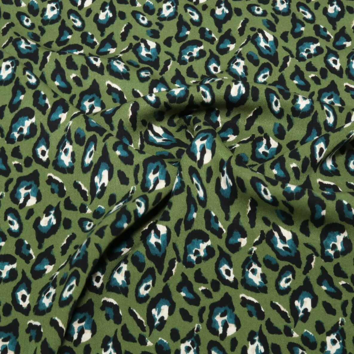 Viskose-Twill Leo Olivgrün
