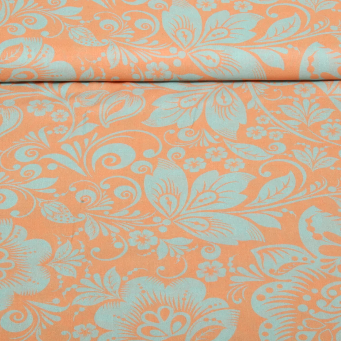 Viskose Voile Beach Kollektion Blumen Orange