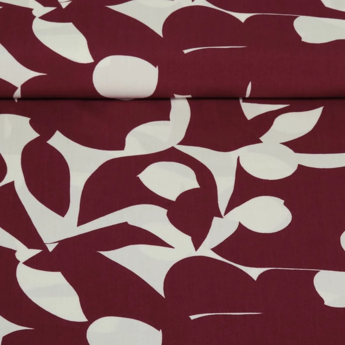 Viskose Webware Abstrakt Burgund