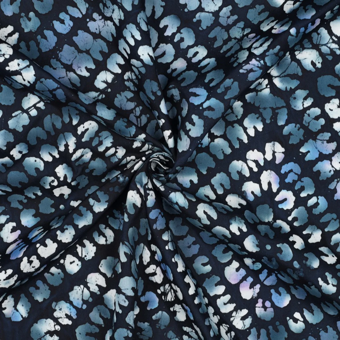 Viskose Webware Batik Blau