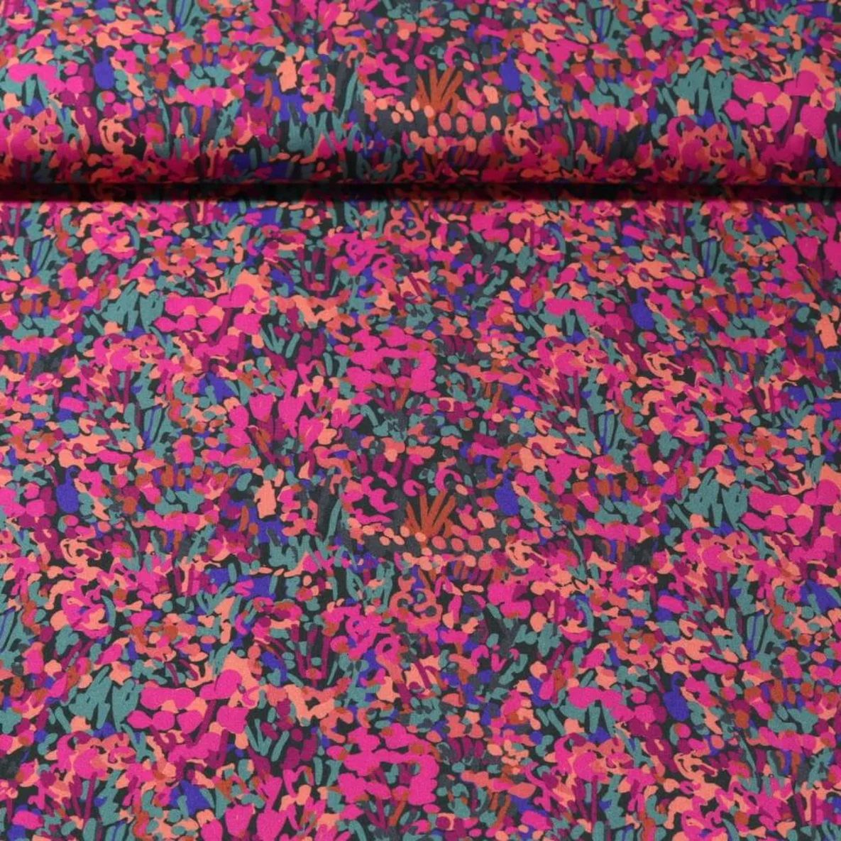 Viskose Webware "Garden" Pink