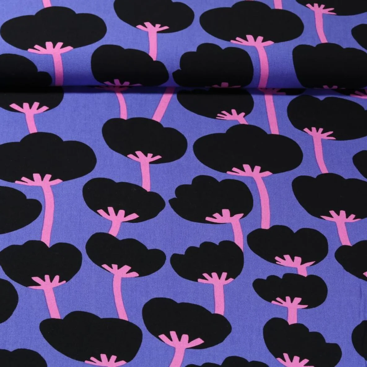Viskose Webware "Poppies" Lila