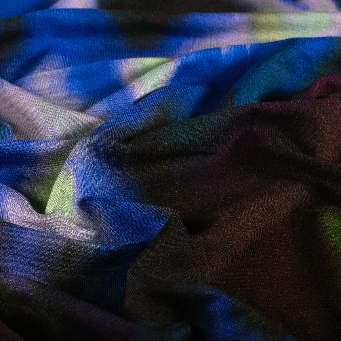 Viskosejersey Abstrakt Blau