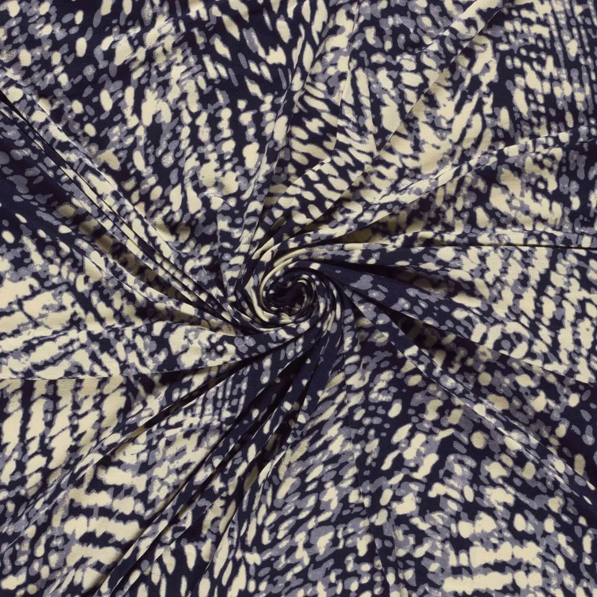 Viskosejersey Abstrakt Navy