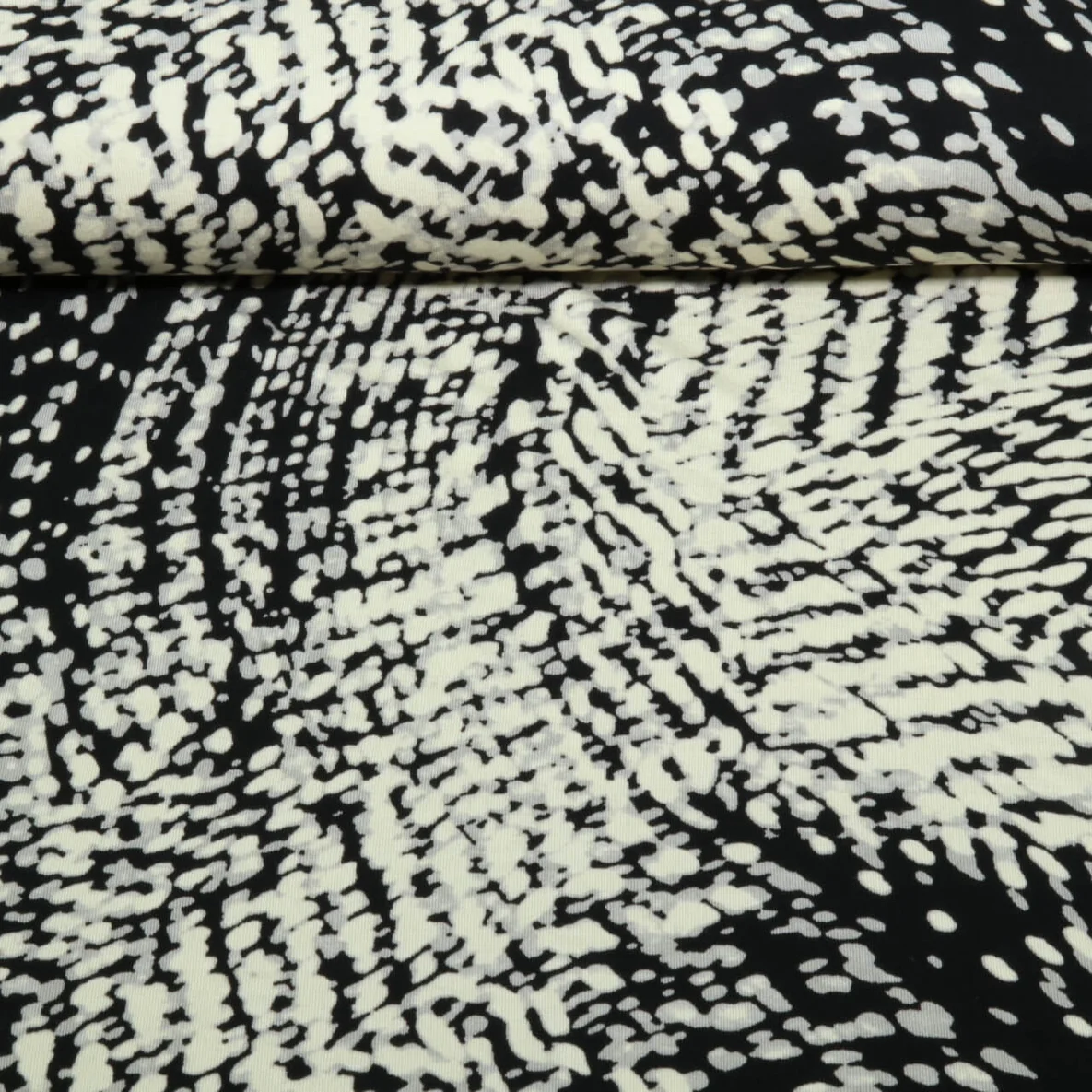 Viskosejersey Abstrakt Schwarz