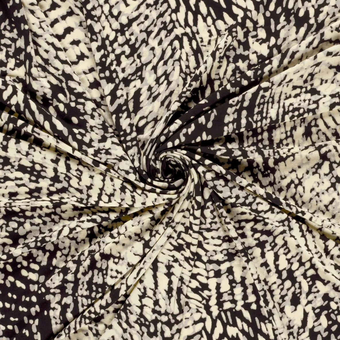 Viskosejersey Abstrakt Schwarz