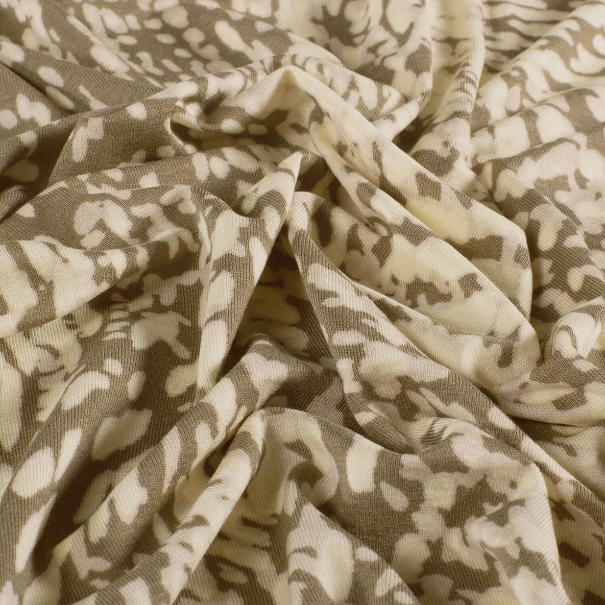 Viskosejersey Abstrakt Taupe