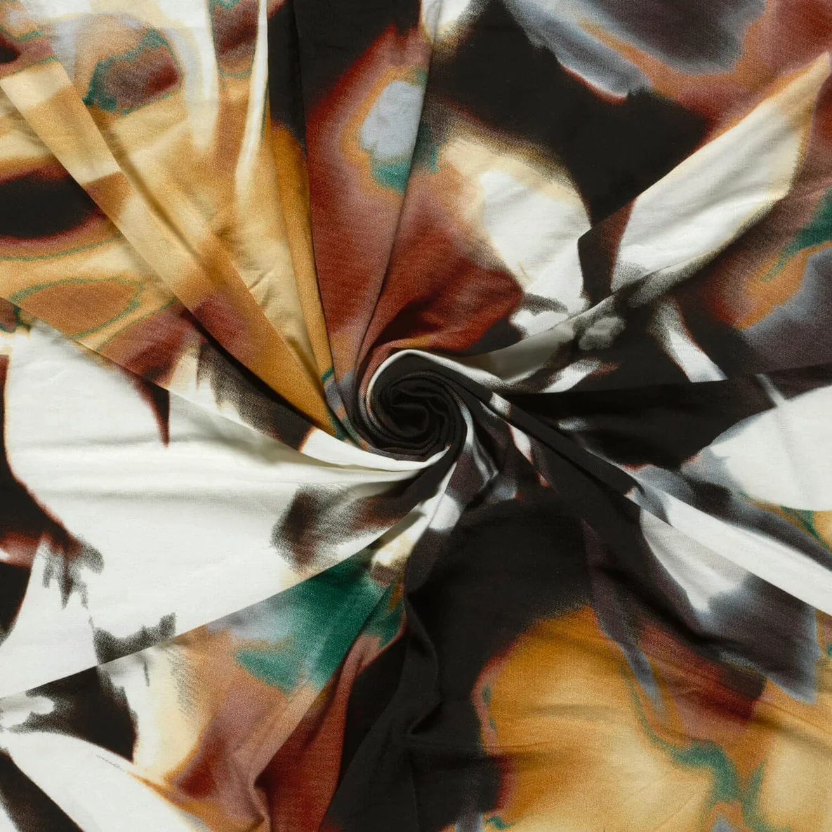 Viskosejersey Blumen Braun