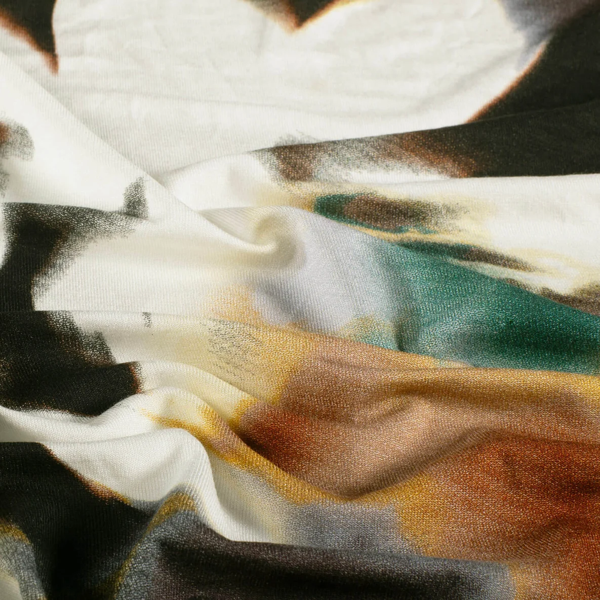 Viskosejersey Blumen Braun