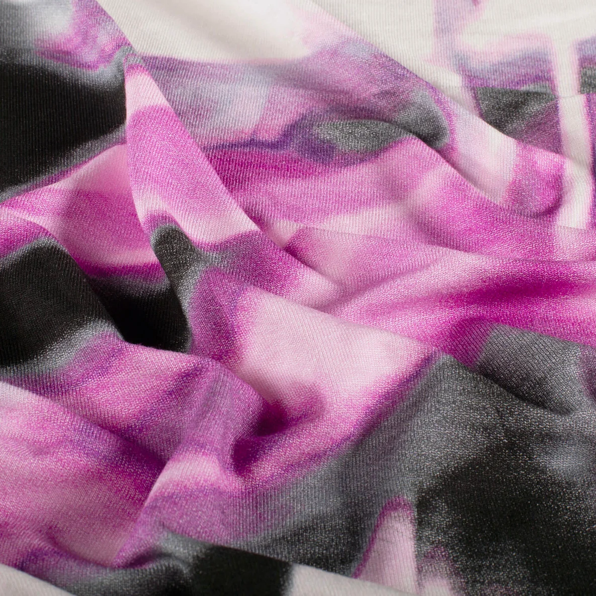 Viskosejersey Blumen Fuchsia