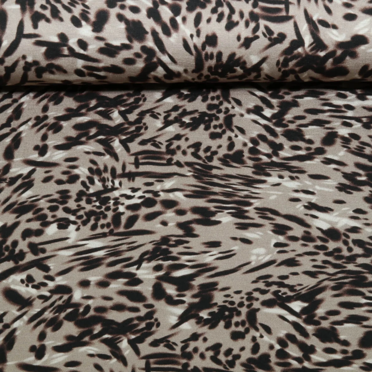 Viskosejersey   Digitaldruck Leo Abstrakt Grau