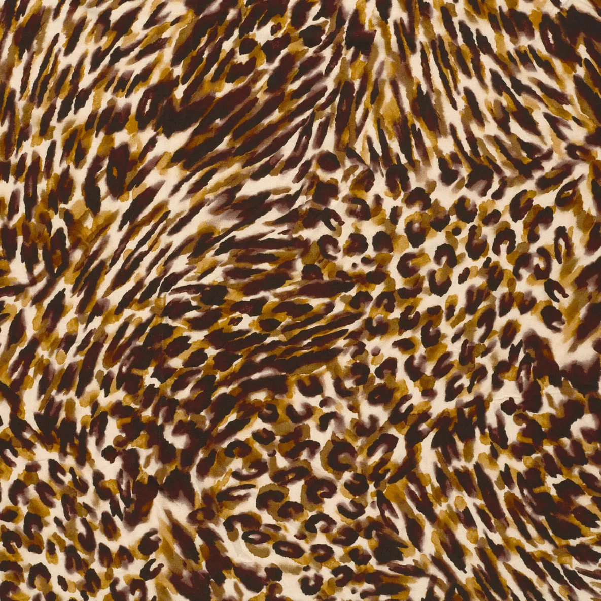 Viskosejersey  Digitaldruck Leo Aquarell Braun