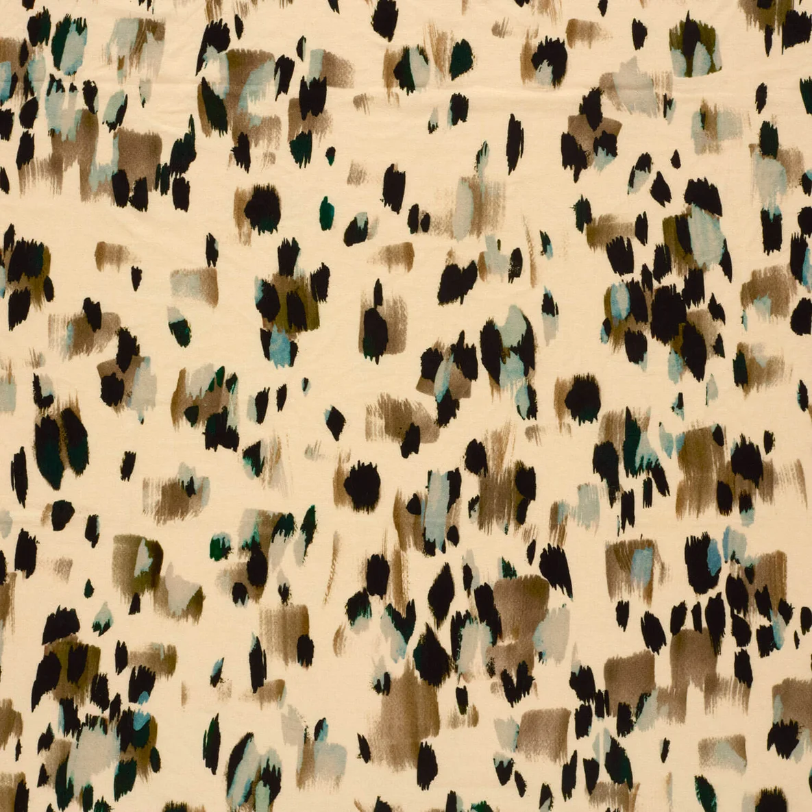 Viskosejersey Digitaldruck Pinselstriche Beige