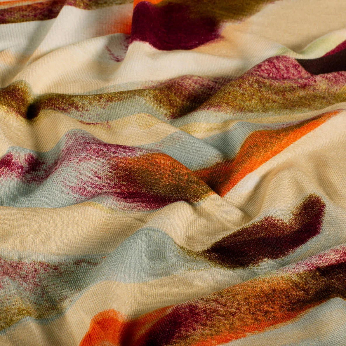 Viskosejersey Digitaldruck Zebra Beige