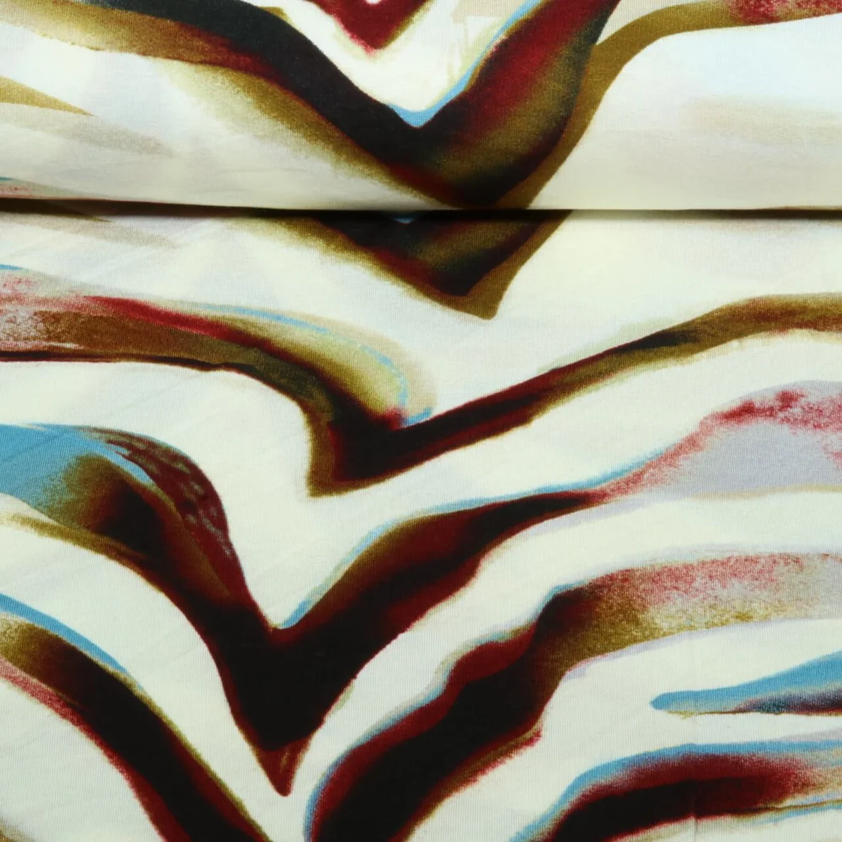 Viskosejersey Digitaldruck Zebra Ecru