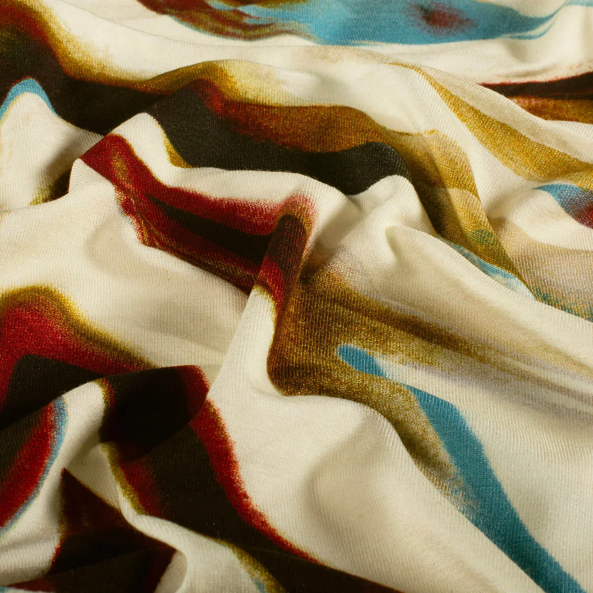 Viskosejersey Digitaldruck Zebra Ecru