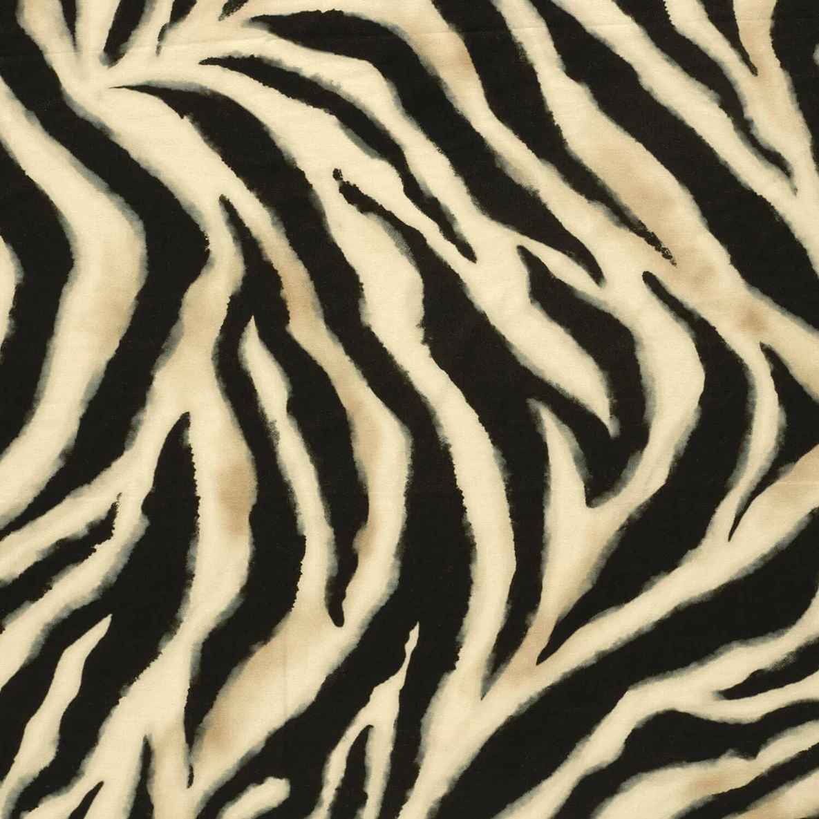 Viskosejersey Digitaldruck Zebra Sand Schwarz