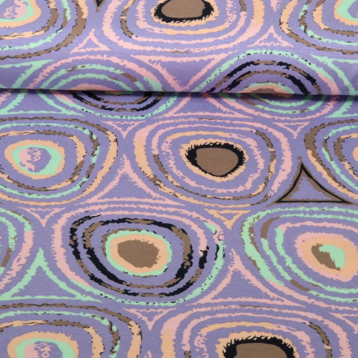 Viskosejersey Kreise Lila