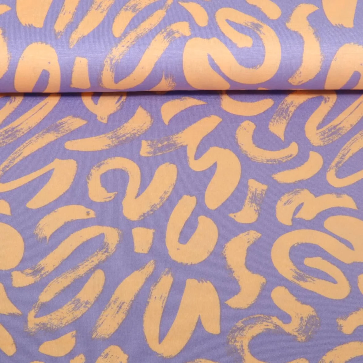 Viskosejersey Pinselmalerei Lila