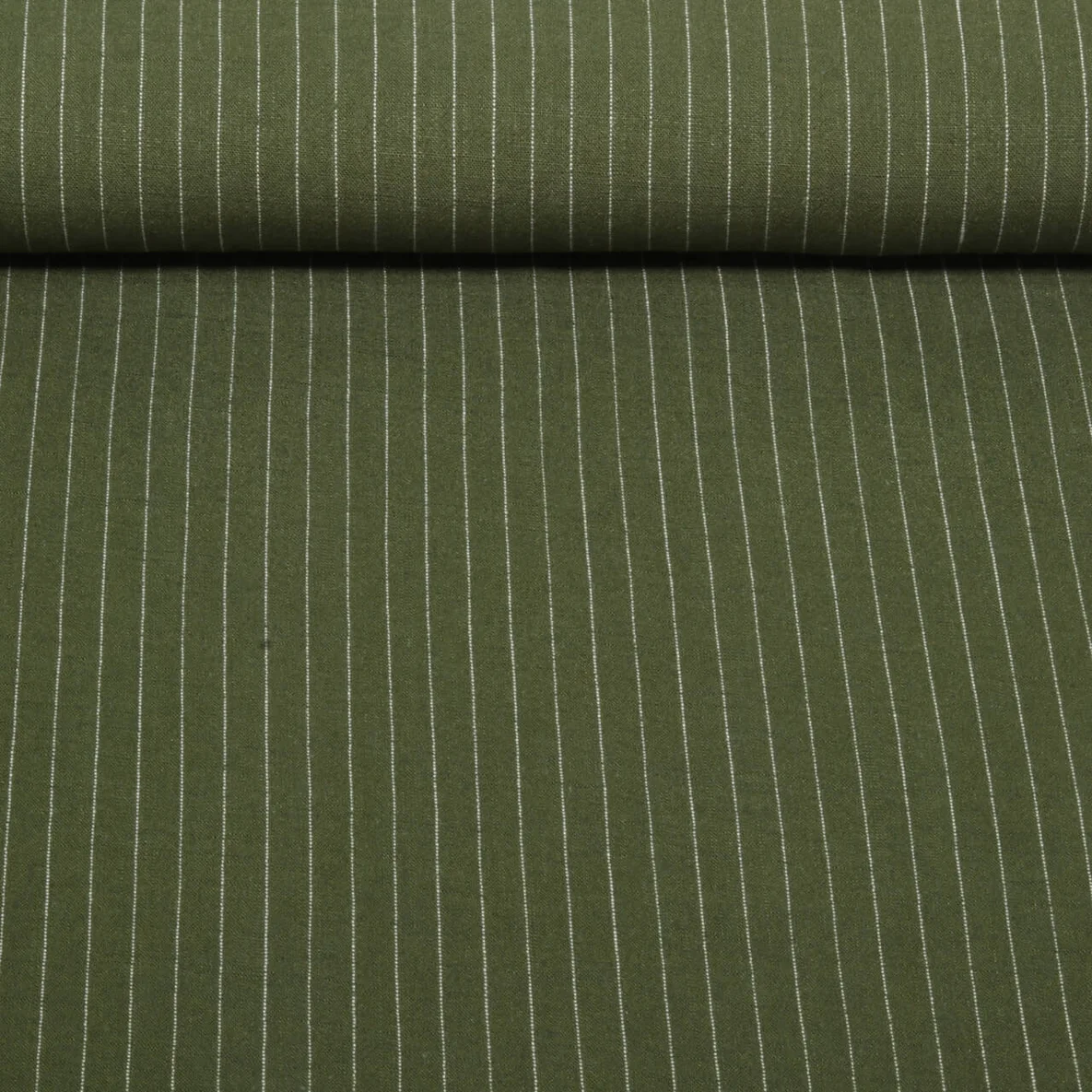 Viskoseleinen Slub Streifen Dunkelgrün