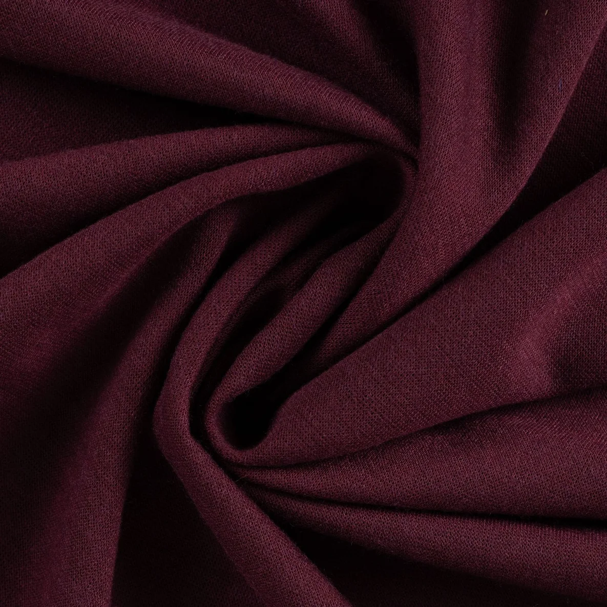 Viskosestrickjersey Merino Touch Uni Bordeaux