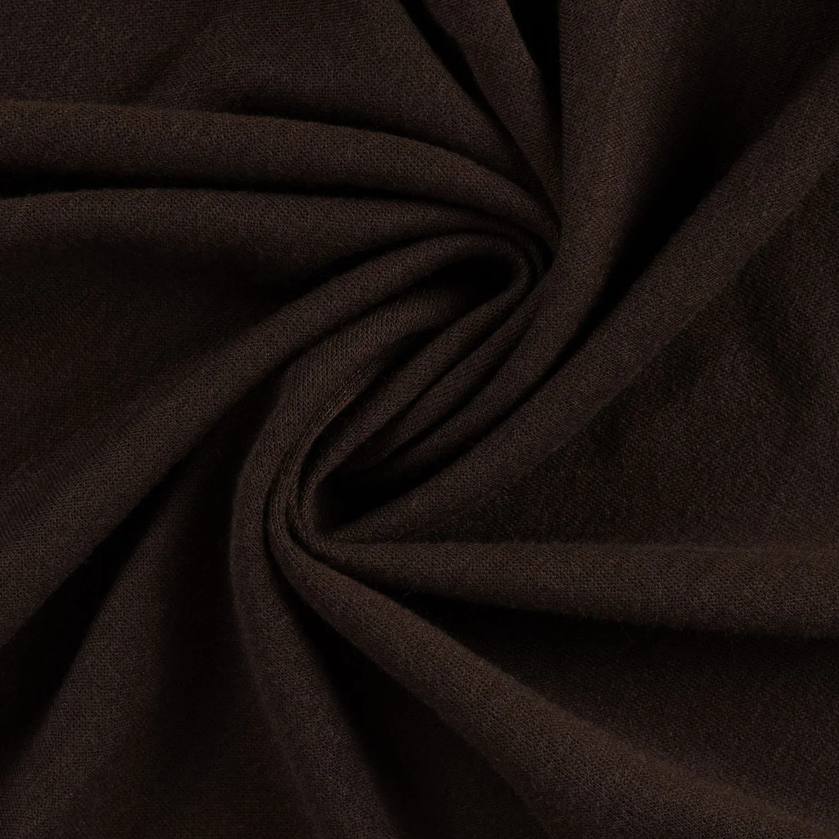 Viskosestrickjersey Merino Touch Uni Dunkelbraun