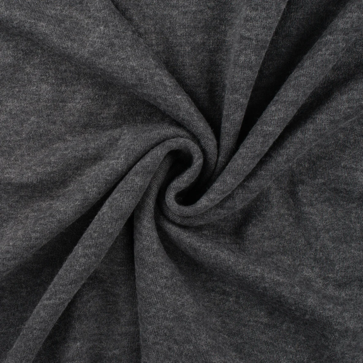 Viskosestrickjersey Merino Touch Uni Grau Melange