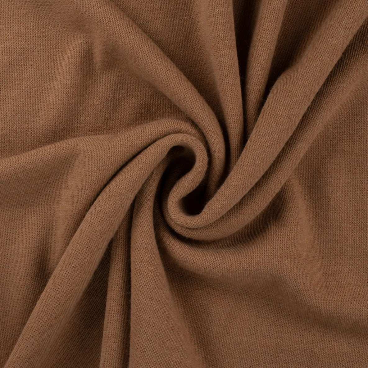 Viskosestrickjersey Merino Touch Uni Hellbraun