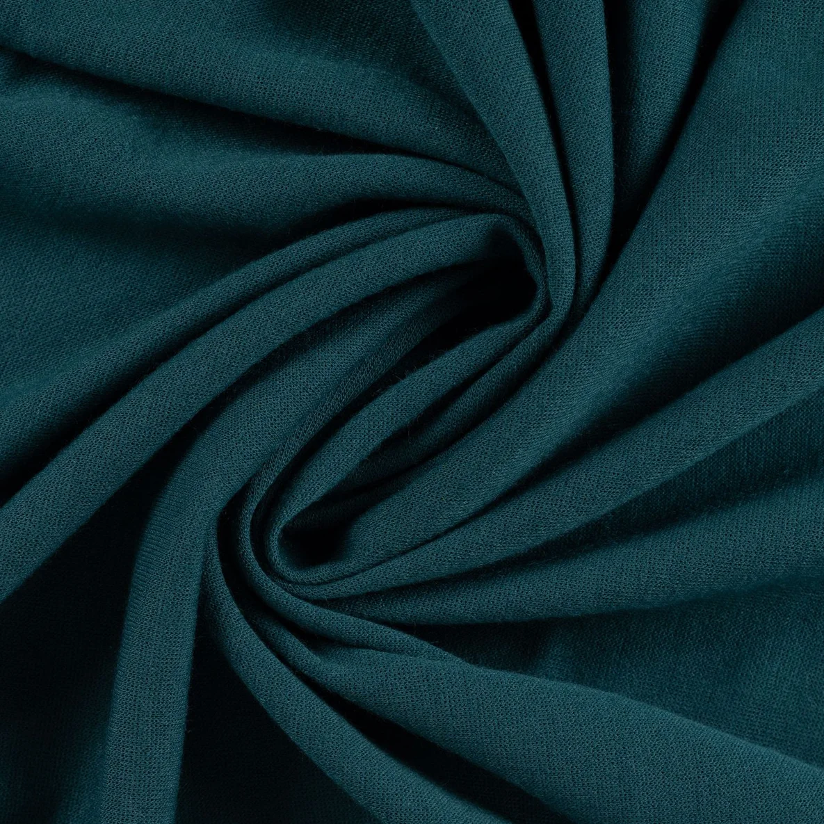 Viskosestrickjersey Merino Touch Uni Petrol