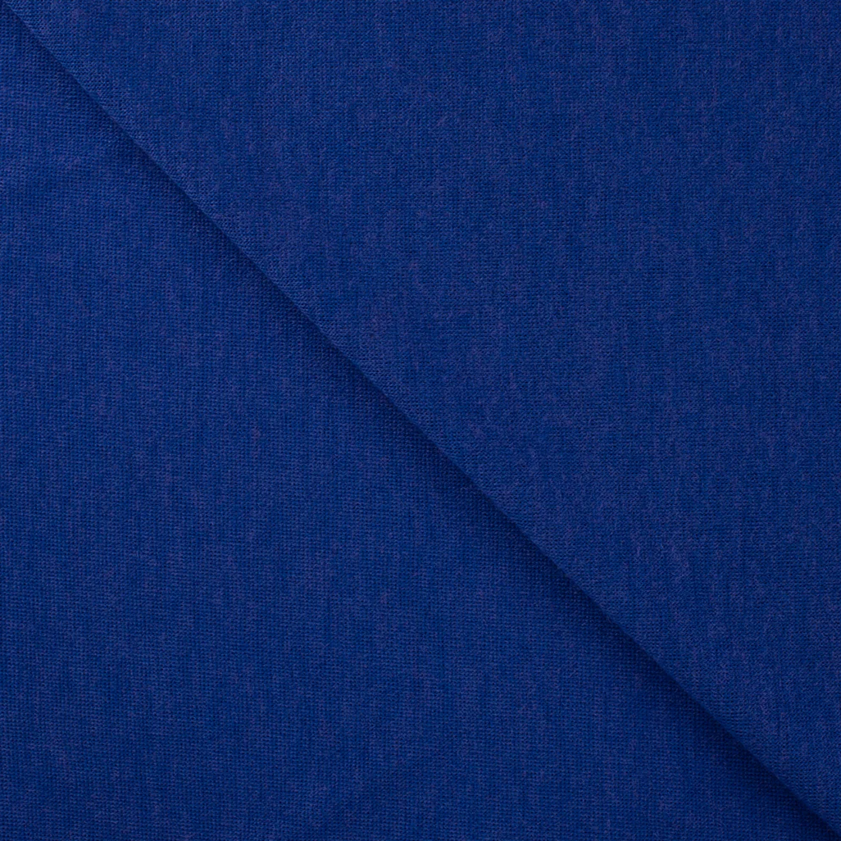 Viskosestrickjersey Merino Touch Uni Royalblau Melange